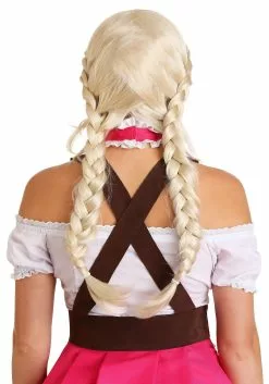 Partytime Costume & Lingerie (Yiwu) Factory Women's Bavarian Girl Wig -Cheap Holiday Costumes Store womens bavarian girl wig back