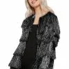 Smiffys Black Fringe Tinsel Jacket For Women