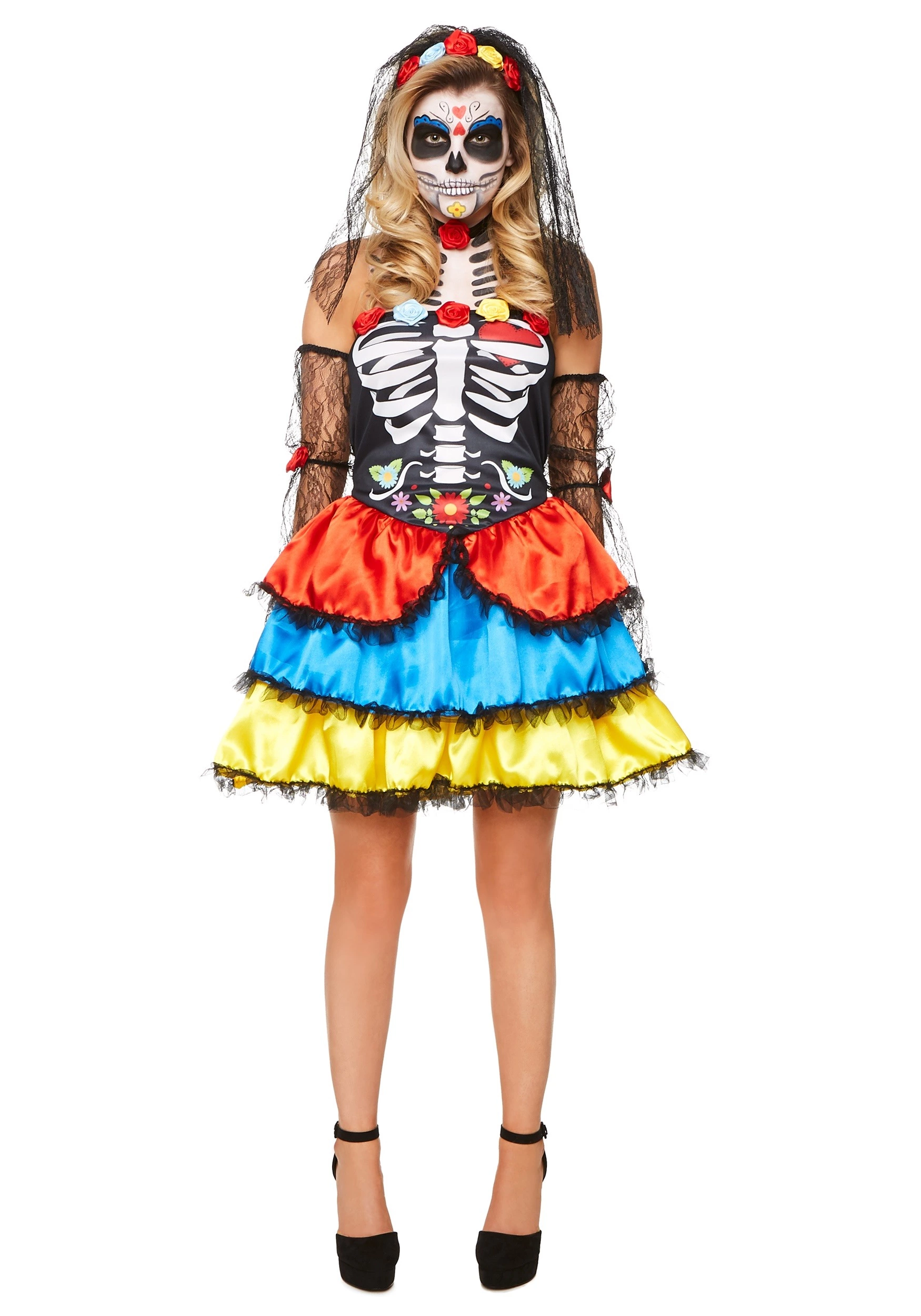 Karnival Costumes Day Of The Dead Senorita Women's Costume 1 Karnival Costumes Day Of The Dead Senorita Women's Costume