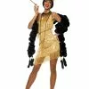 Goddessey Women's Dazzling Gold Flapper Costume