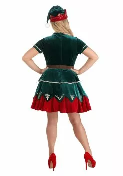Fun Costumes The Women's Deluxe Holiday Elf Costume -Cheap Holiday Costumes Store womens deluxe holiday elf costume alt 2
