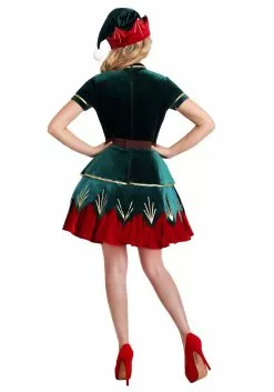 Fun Costumes The Women's Deluxe Holiday Elf Costume -Cheap Holiday Costumes Store womens deluxe holiday elf costume alt 3