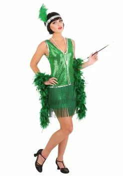 Fun Costumes Emerald Flapper Costume For Women