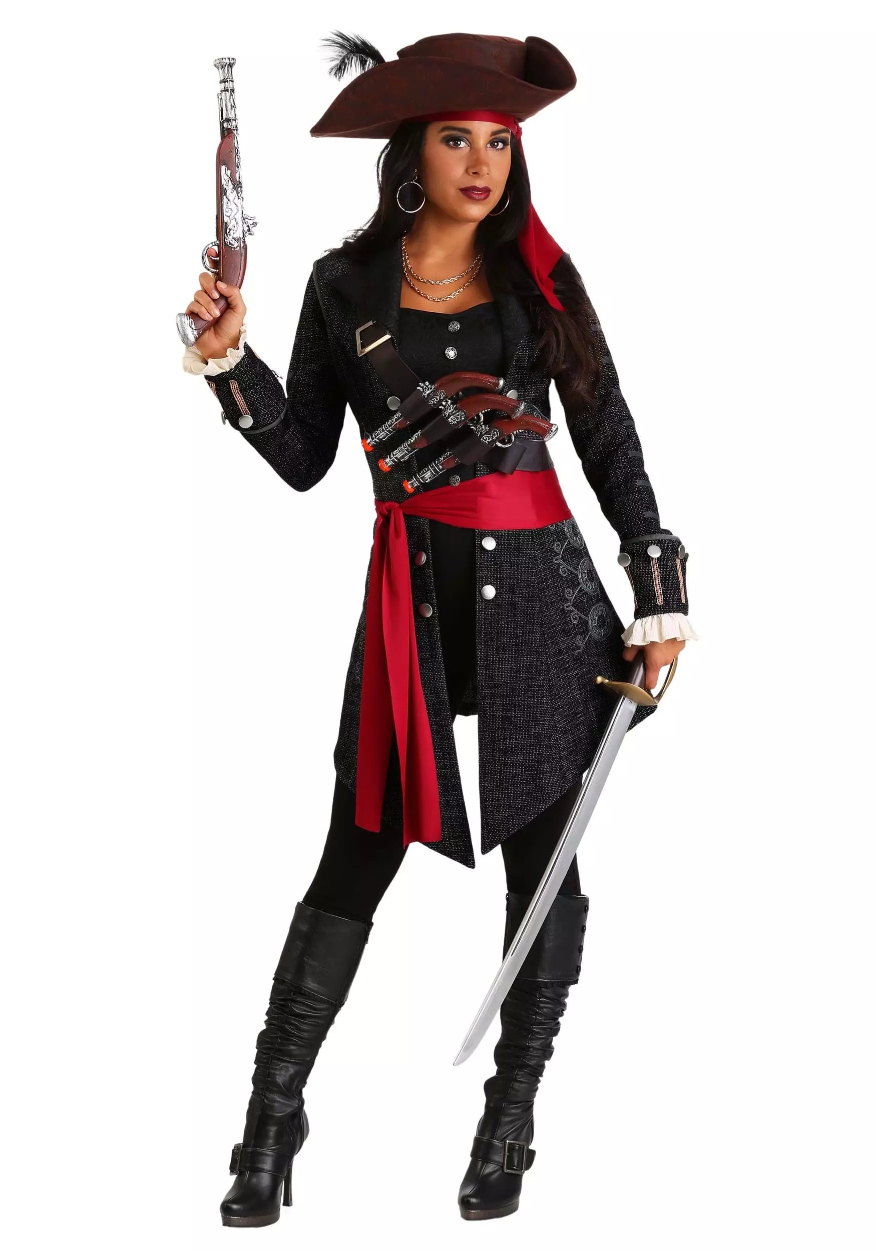 Fun Costumes Women's Fearless Pirate Costume 1 Fun Costumes Women's Fearless Pirate Costume
