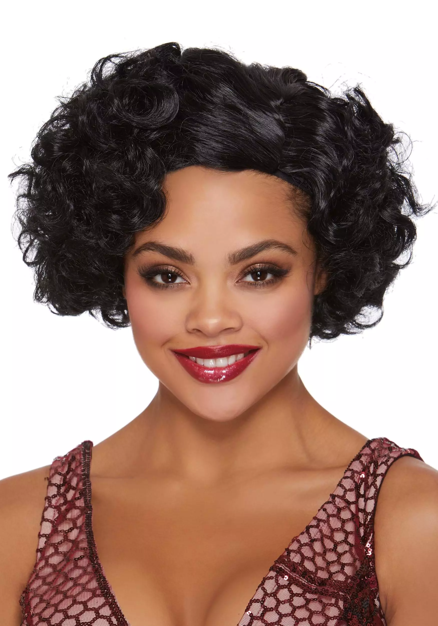 Dreamgirl Black Flapper Wig For Women 1 Dreamgirl Black Flapper Wig For Women