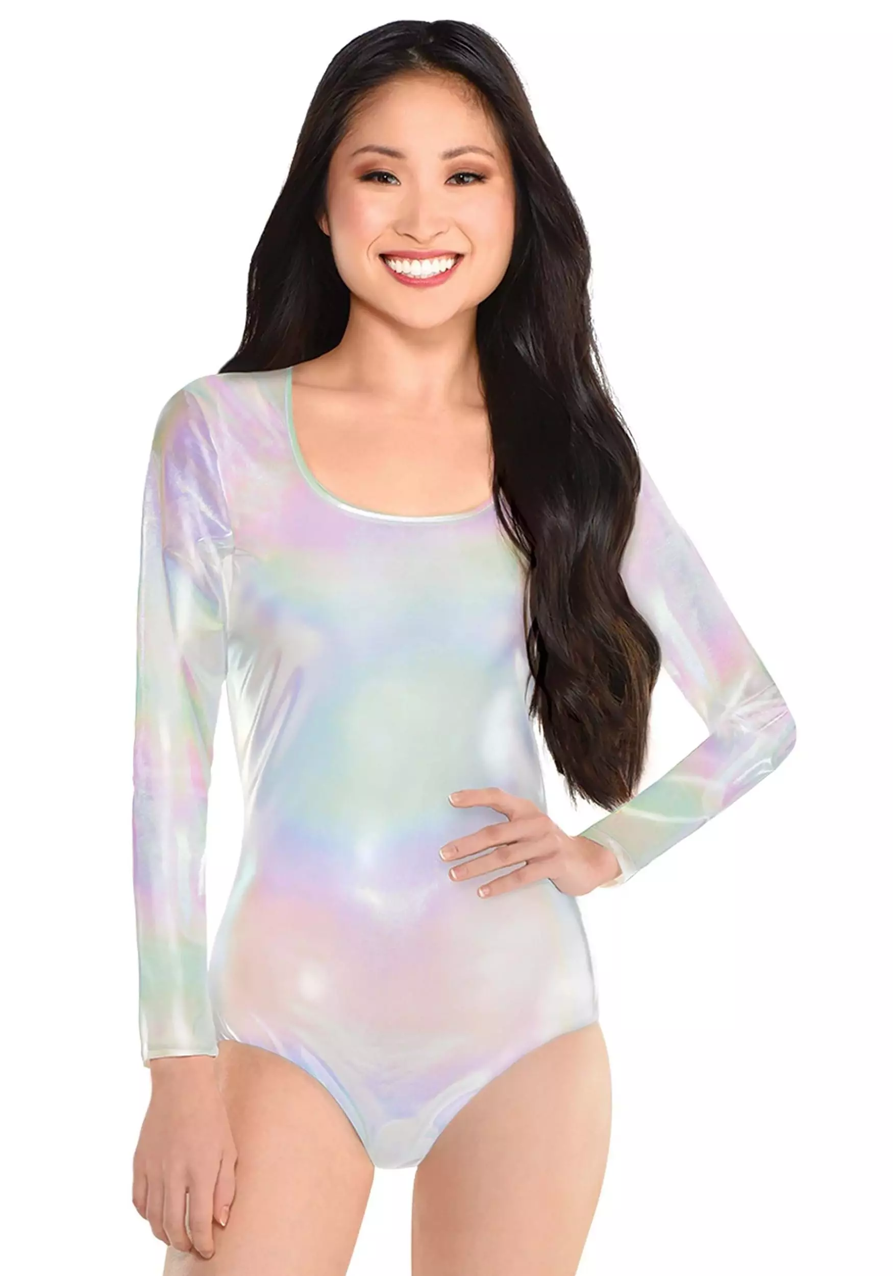 AMSCAN Long Sleeved Iridescent Women's Bodysuit 1 AMSCAN Long Sleeved Iridescent Women's Bodysuit