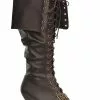 Ellie Women's Brown Lace Up Pirate Boot