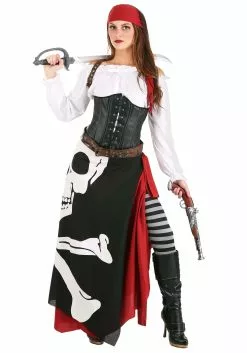 Fun Costumes Skeleton Flag Rogue Pirate Costume For Women