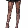 LEG AVENUE Women's Plus Size Day Of The Dead Tights