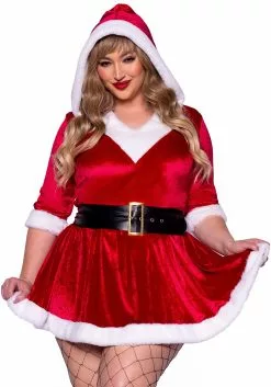 LEG AVENUE Women's Sexy Plus Size Sassy Mrs Claus Costume