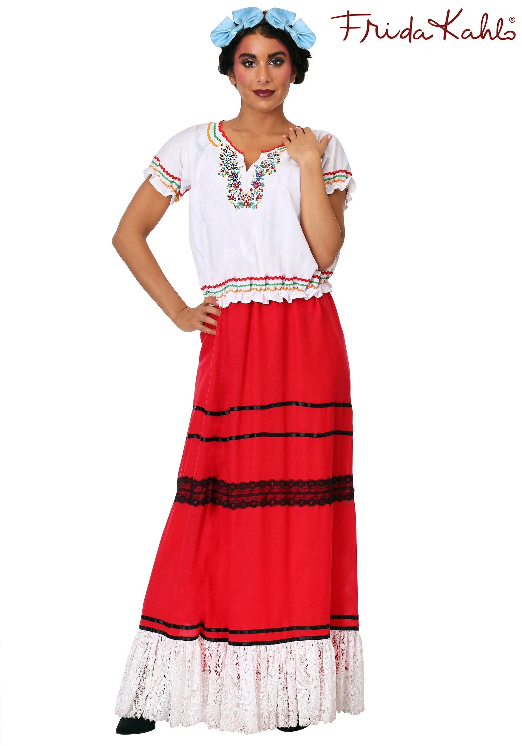 Fun Costumes Red Frida Kahlo Costume For Women 1 Fun Costumes Red Frida Kahlo Costume For Women