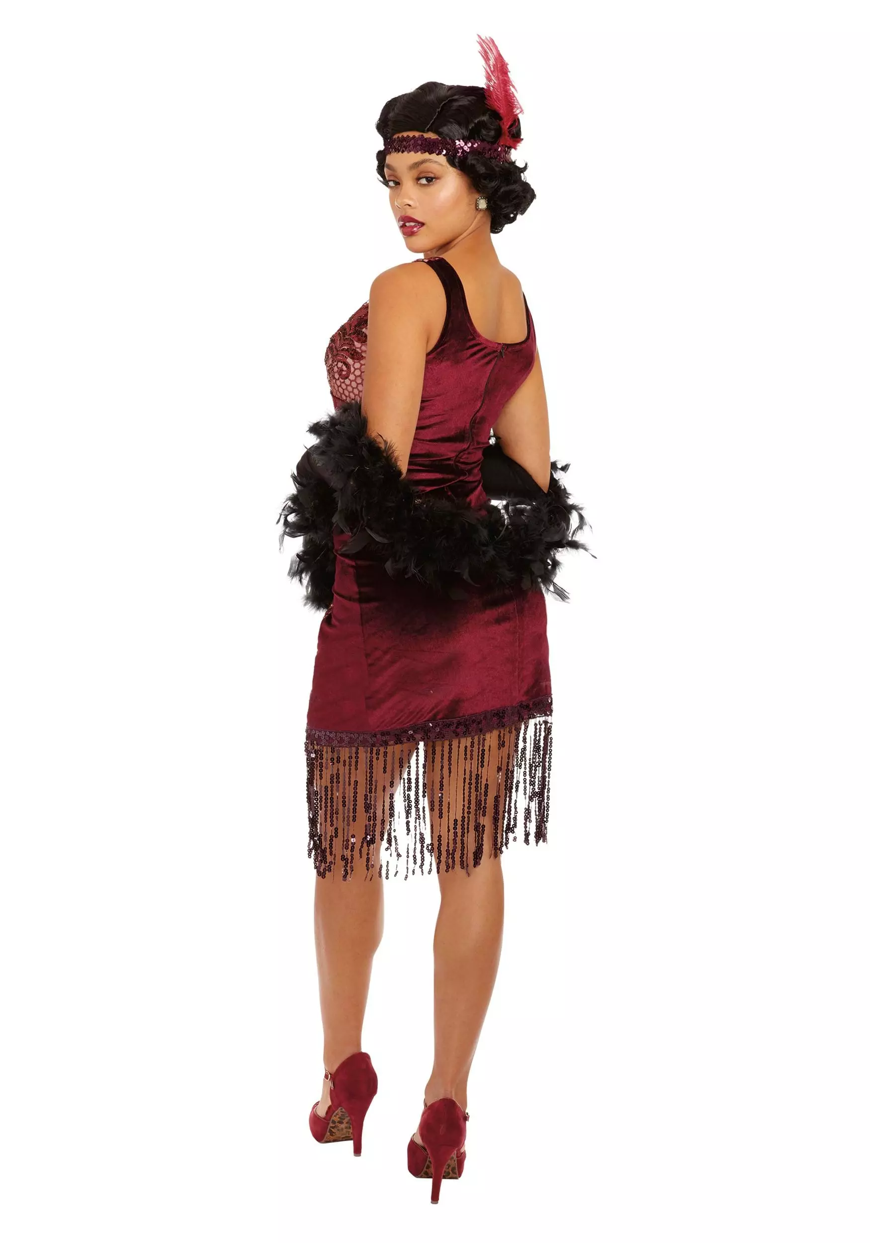 Dreamgirl Red Va-Va Voom Flapper Adult Women's Costume 2 Dreamgirl Red Va-Va Voom Flapper Adult Women's Costume - Image 2