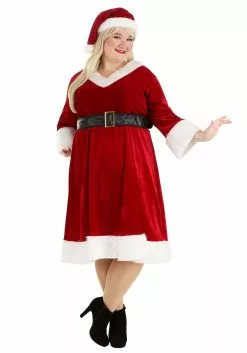 Shangai Jianwuyi Industrial & Commercial Ltd. Women's Plus Size Santa Claus Sweetie Costume -Cheap Holiday Costumes Store womens santa claus sweetie plus size costume alt 4