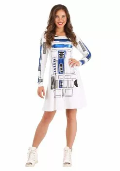 Mighty Fine Star Wars I Am R2D2 Skater Dress Costume For Women