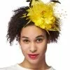 H.M. Smallwares Trim Yellow Fascinator